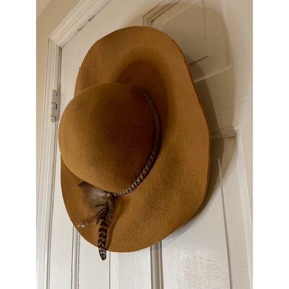 Vintage Boho Chic Brown Hat with Feather main image 4